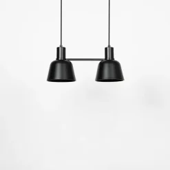 Lucande Servan-hængelampe, sort, 2 lyskilder