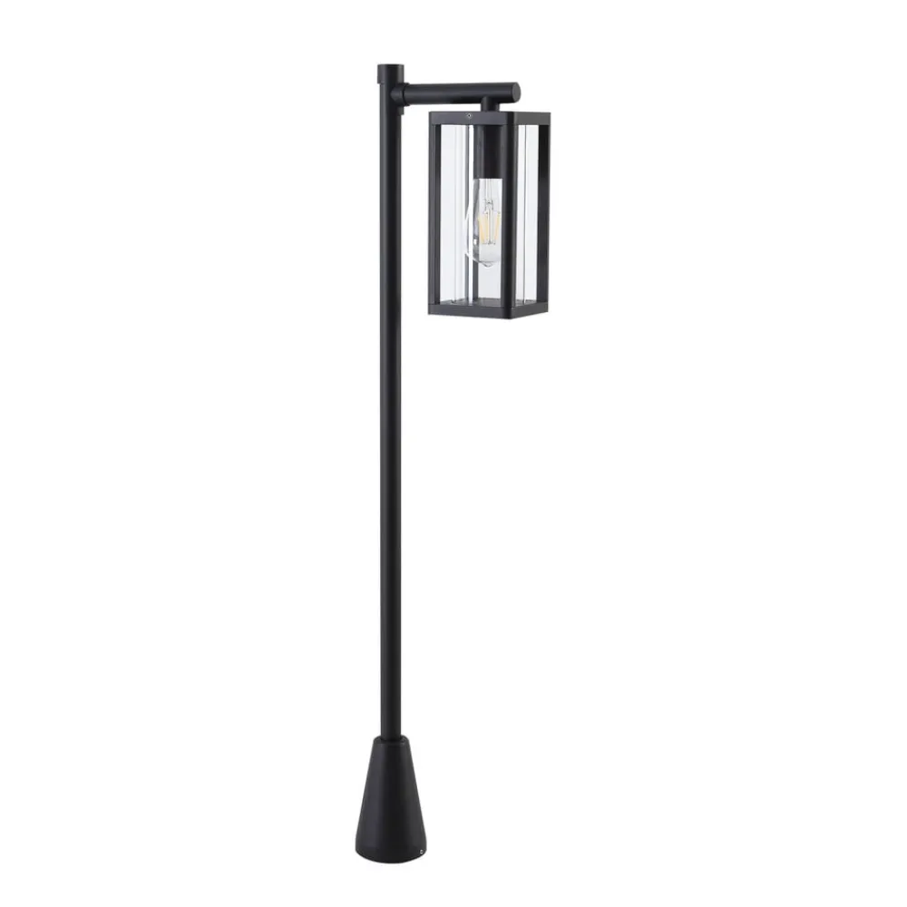 Lucande Gadebelysning>Siveta vejlampe, 100 cm høj, sort, E27, IP65