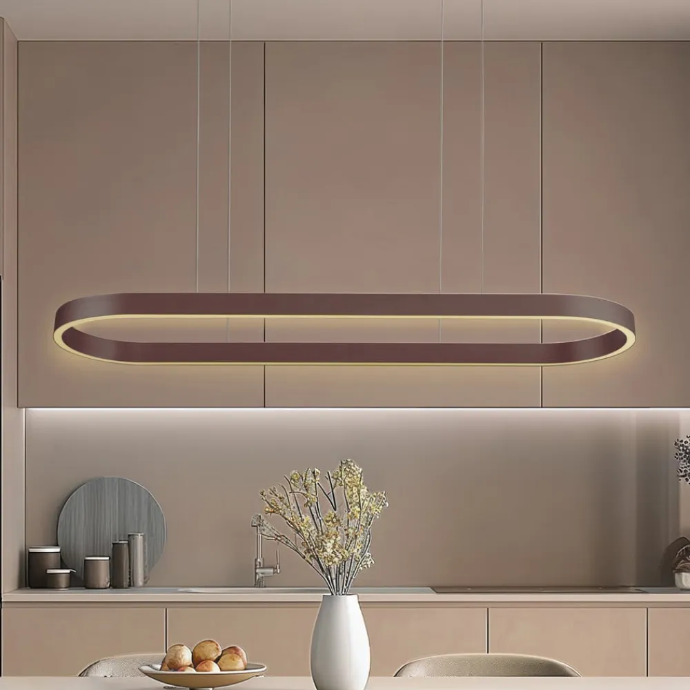 Lucande Pendellamper|Pendellamper>Smart LED-hængelampe Melinay, kaffe, CCT, Tuya