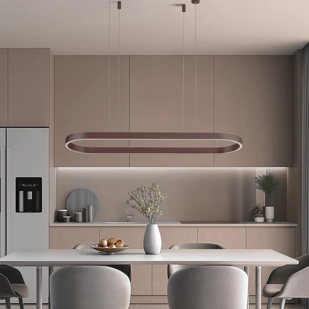 Lucande Pendellamper|Pendellamper>Smart LED-hængelampe Melinay, kaffe, CCT, Tuya