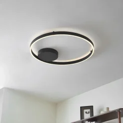 Smart LED-loftlampe Moise, sort, CCT, Tuya^Lucande Hot