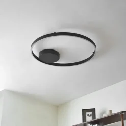 Smart LED-loftlampe Moise, sort, CCT, Tuya^Lucande Hot