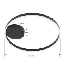 Smart LED-loftlampe Moise, sort, CCT, Tuya^Lucande Hot