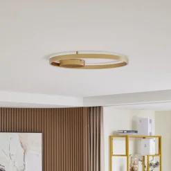 Lucande Loftlamper|Loftlamper>Smart LED-loftslampe Moise, guld, CCT, Tuya