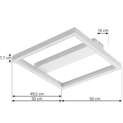 Lucande Smart LED-loftslampe Tjado, 50 cm, hvid, RGBW