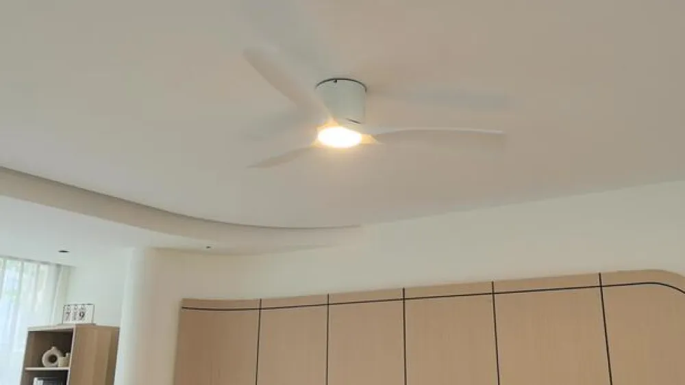 Lucande Loftventilatorer>Smart LED-loftventilator Moneno, hvid, DC, Tuya