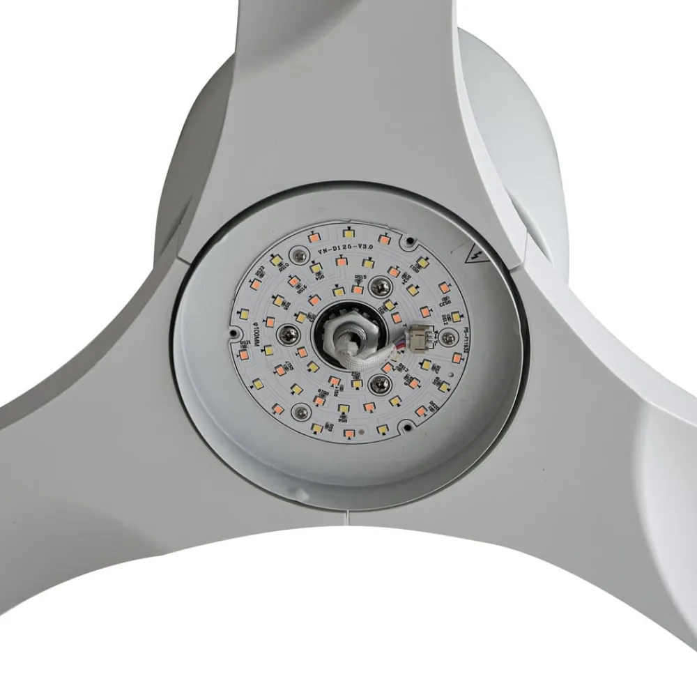 Lucande Loftventilatorer>Smart LED-loftventilator Moneno, hvid, DC, Tuya