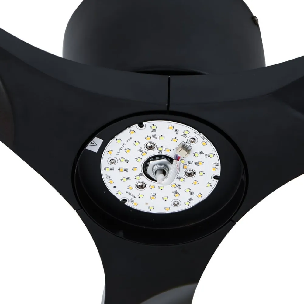 Lucande Loftventilatorer>Smart LED-loftventilator Moneno, sort, DC, Tuya