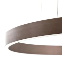 Lucande Smart LED-pendel Yonam, kaffe, 1-lys, Tuya