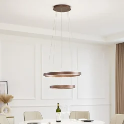 Smart LED-pendel Yonam, kaffe, 2-lys, Tuya^Lucande Discount