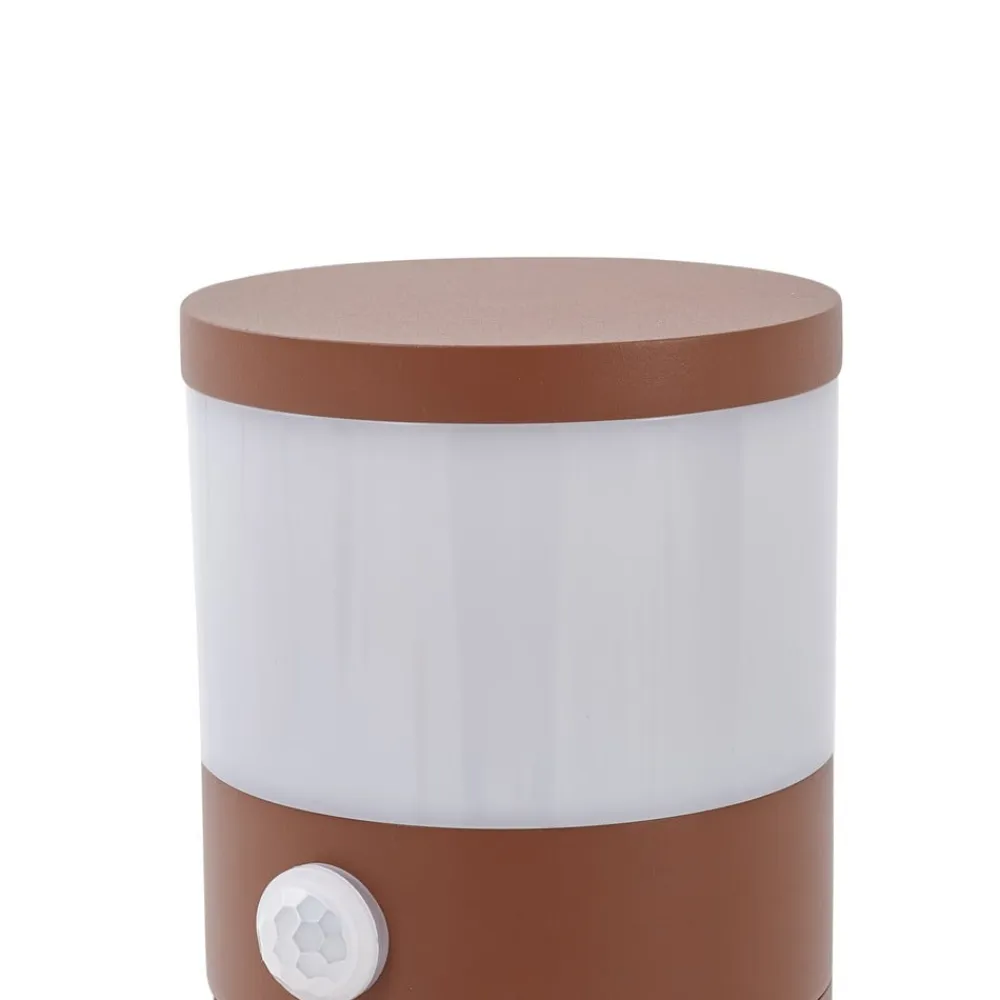 Lucande Gadebelysning Med Sensor|Gadebelysning>sokkellampe Corban, rust, sensor, stikkontakter, IP44