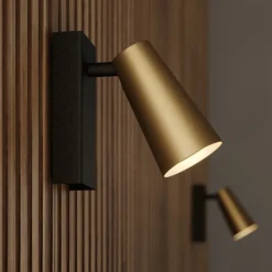 spotlight Angelina, messing/guld, metal, 1 lyskilde.^Lucande Clearance