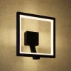Lucande Square LED-væglampe, antracit, metal, IP65