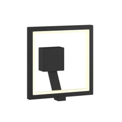 Lucande Square LED-væglampe, antracit, metal, IP65