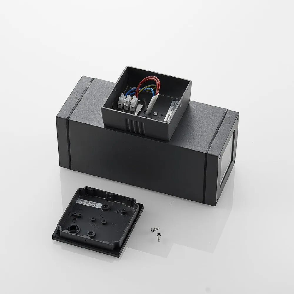 Lucande Stani udendørs væglampe, E27, 2 lyskilder