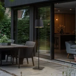 Lucande Terrassebelysning>terrasselampe Andrei, grå, 150 cm høj, IP54, E27