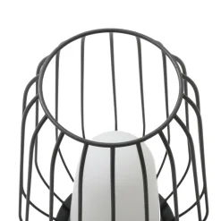 Lucande terrasselampe Chandan, 32,1 cm, sort, aluminium