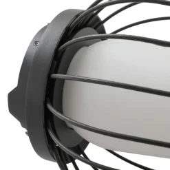 Lucande terrasselampe Chandan, 32,1 cm, sort, aluminium