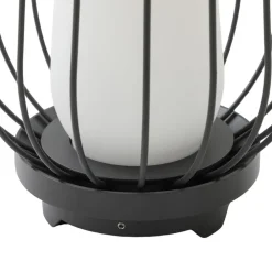 Lucande terrasselampe Chandan, 32,1 cm, sort, aluminium