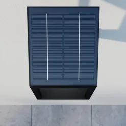 Lucande Timeo LED-udendørs væglampe med solcelle