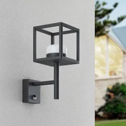 Timio udendørs væglampe, uplight, sensor, GX53, IP44^Lucande Clearance