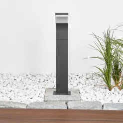 Timm LED-vejlampe, 60 cm, antracit, metal, IP54^Lucande Discount