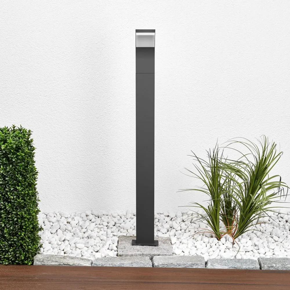 Lucande Timm LED-vejlampe, 100 cm, antracit, metal, IP54