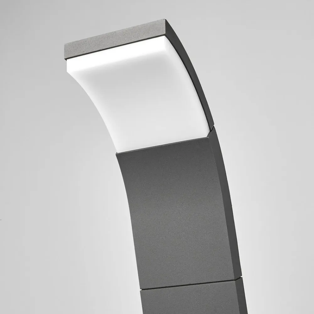 Lucande Timm LED-vejlampe, 100 cm, antracit, metal, IP54