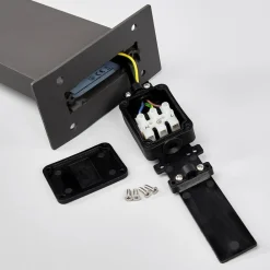 Lucande Timm LED-vejlampe, 100 cm, antracit, metal, IP54