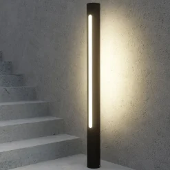 Lucande Tomas LED-vejlampe, 75 cm, mørkegrå, IP54