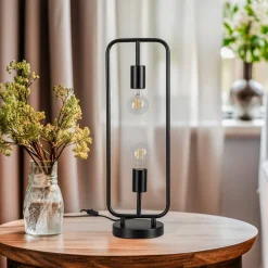 Lucande Bordlamper>Tornike bordlampe, 2 lyskilder, jern