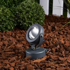 Lucande Terrassebelysning|Udendørs Spot>udendørs LED-spot Gavin, 33 cm, antracit, aluminium