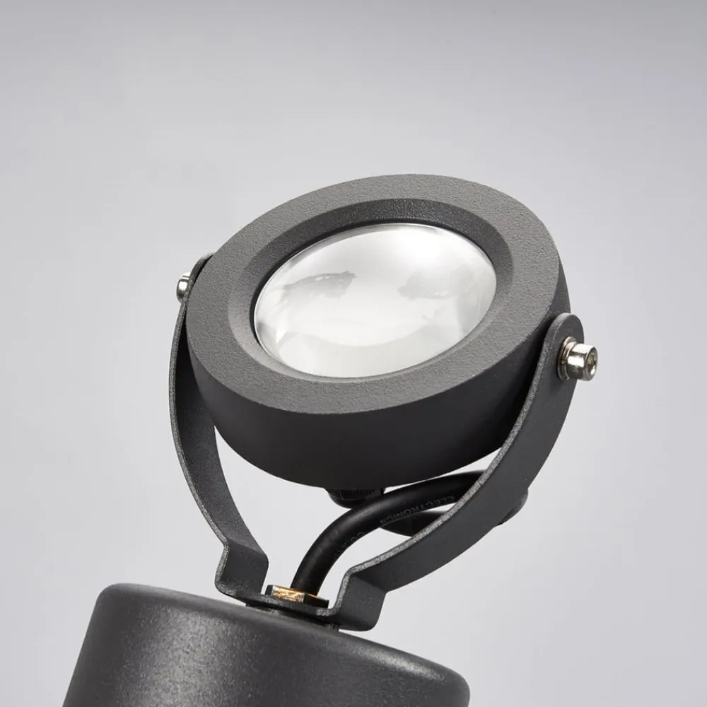 Lucande Terrassebelysning|Udendørs Spot>udendørs LED-spot Gavin, 33 cm, antracit, aluminium