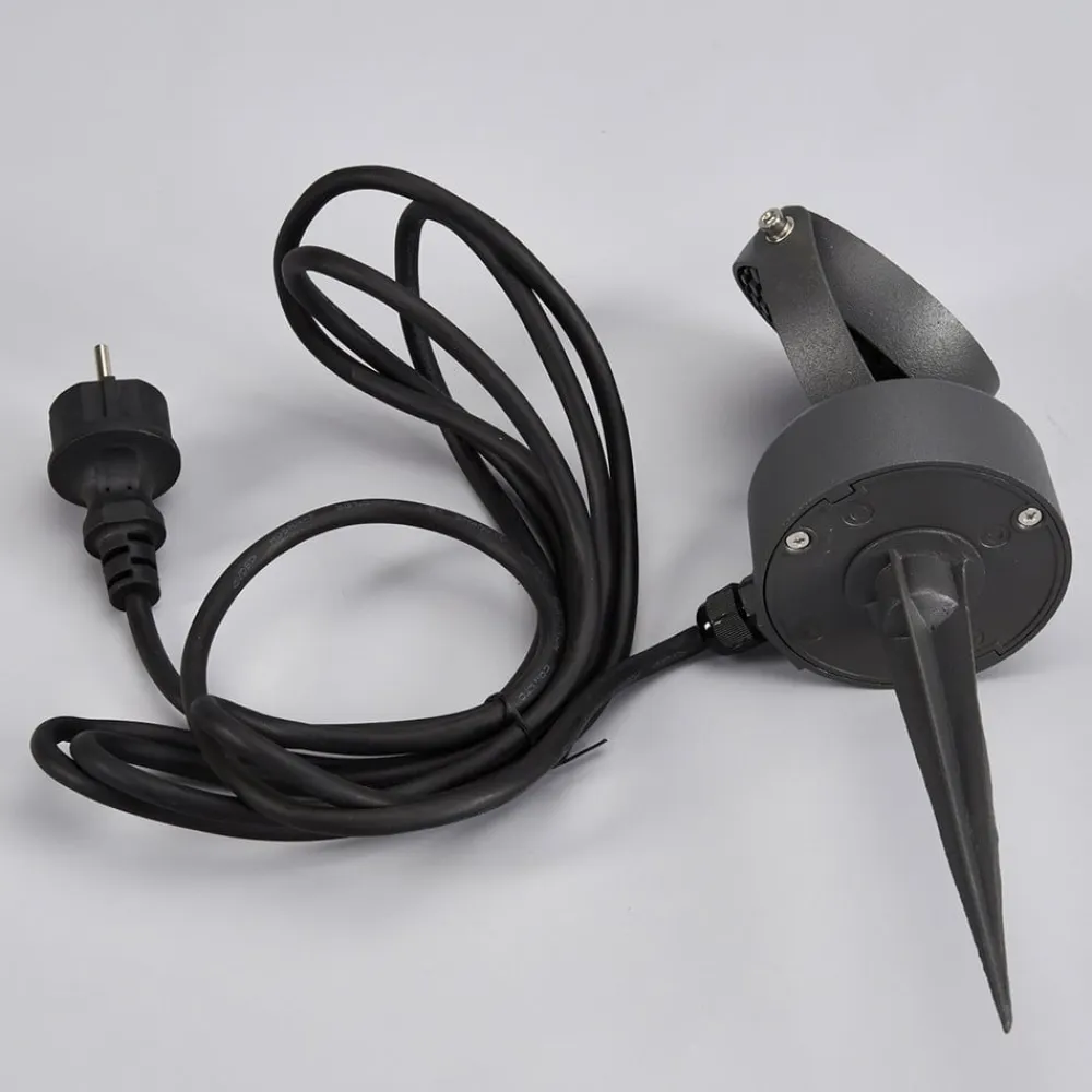 Lucande Terrassebelysning|Udendørs Spot>udendørs LED-spot Gavin, 33 cm, antracit, aluminium