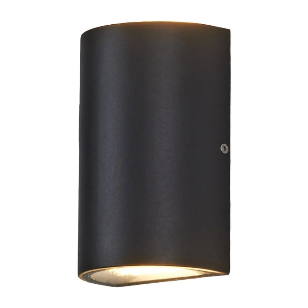 udendørs LED-væglampe Jale, 16 cm, antracit, aluminium^Lucande Outlet