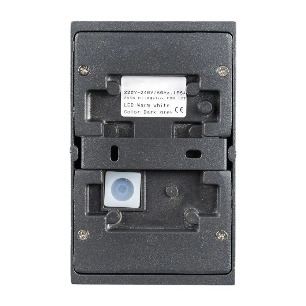 udendørs LED-væglampe Jale, 16 cm, antracit, aluminium^Lucande Outlet