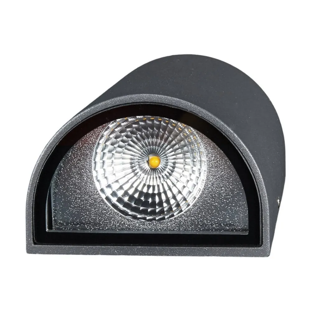 udendørs LED-væglampe Jale, 16 cm, antracit, aluminium^Lucande Outlet