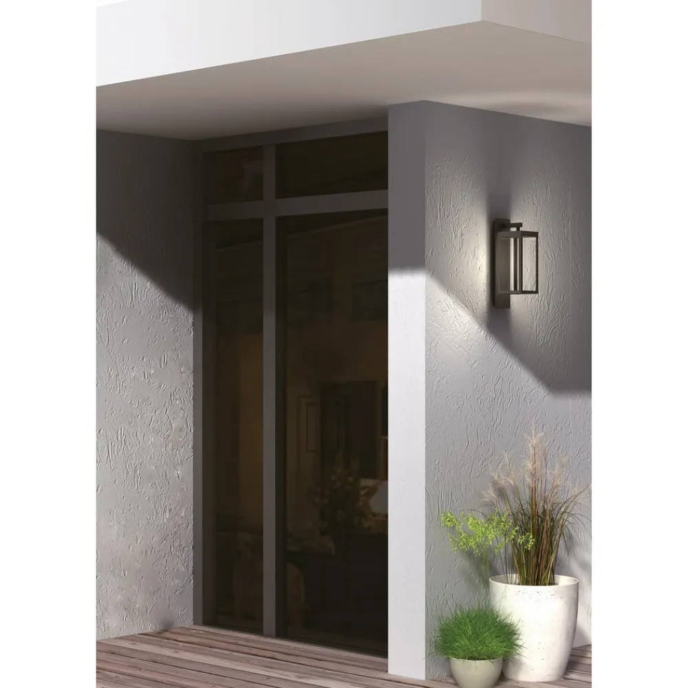 udendørs LED-væglampe Ferdinand, sæt med 2, grå, 38 cm^Lucande New