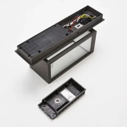 udendørs LED-væglampe Ferdinand, sæt med 2, grå, 38 cm^Lucande New