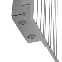 Lucande udendørs LED-væglampe Melira, længde 60 cm, grå