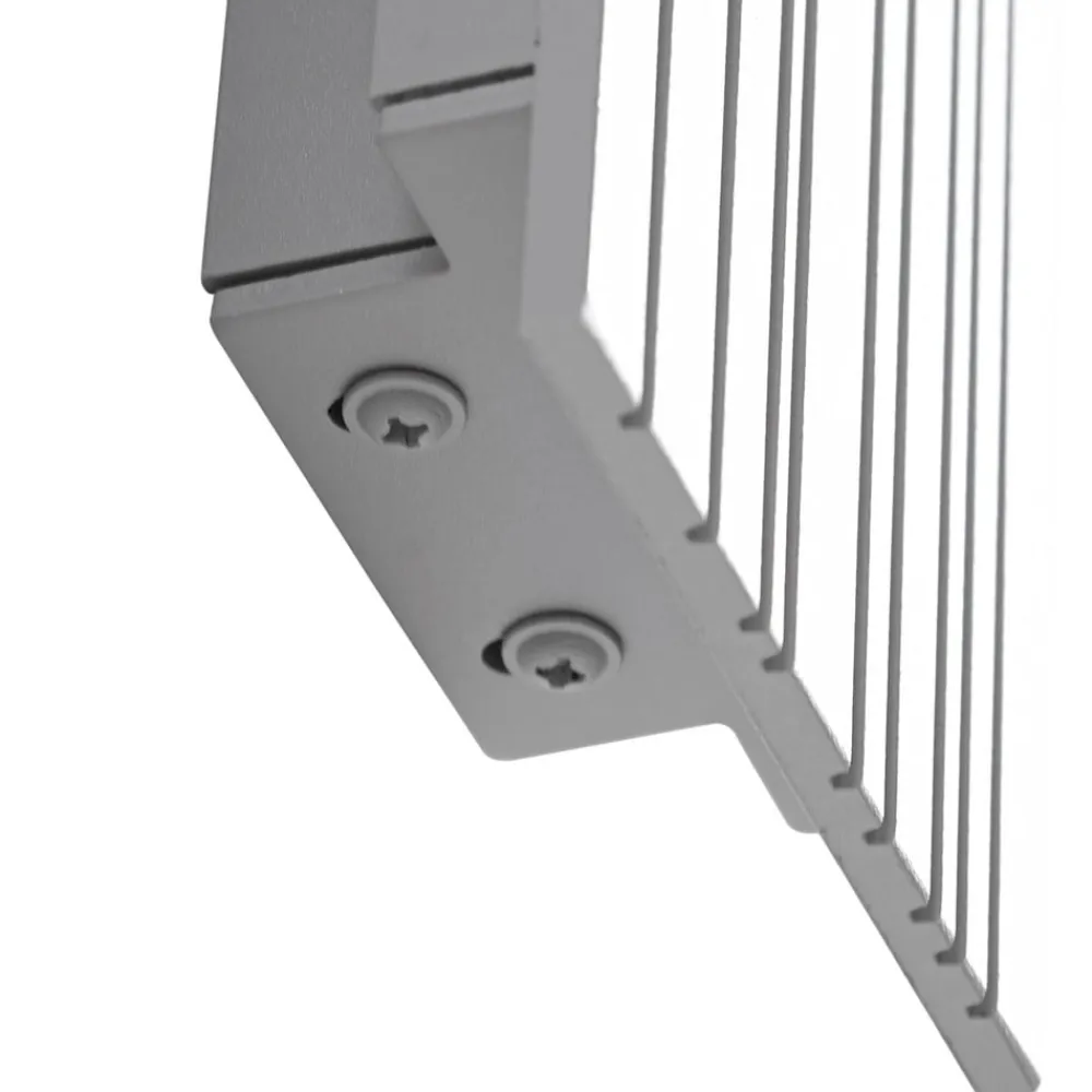 Lucande udendørs LED-væglampe Melira, længde 60 cm, grå