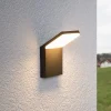 Lucande udendørs LED-væglampe Nevio, 17 cm, antracit, aluminium
