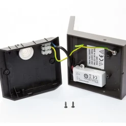 Lucande udendørs LED-væglampe Nevio, 17 cm, antracit, aluminium