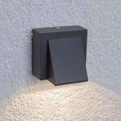 Lucande Væglamper>udendørs LED-væglampe Marik, antracit, metal, IP54