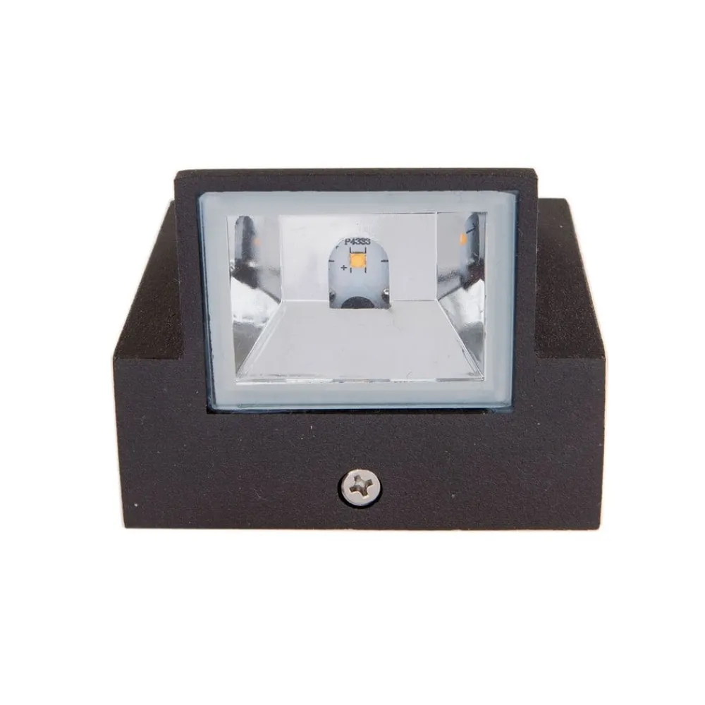 Lucande Væglamper>udendørs LED-væglampe Marik, antracit, metal, IP54