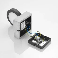 Lucande udendørs LED-væglampe Belna, beton, sensor, IP54