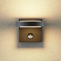 udendørs LED-væglampe Belna, metal, sensor, IP54^Lucande Outlet