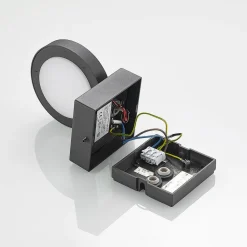 udendørs LED-væglampe Belna, metal, sensor, IP54^Lucande Outlet