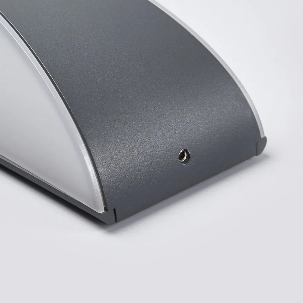 udendørs LED-væglampe Akira, antracit, metal, 23 cm^Lucande New