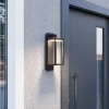 Lucande udendørs LED-væglampe Ferdinand, grå, metal, 38 cm